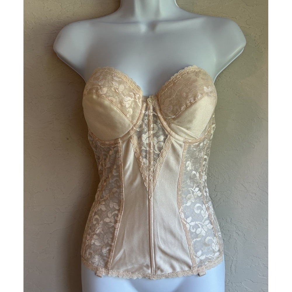 Vintage 70s 80s Carnival Corset Bustier NWT 34C Silhouette Maker II Union Boned